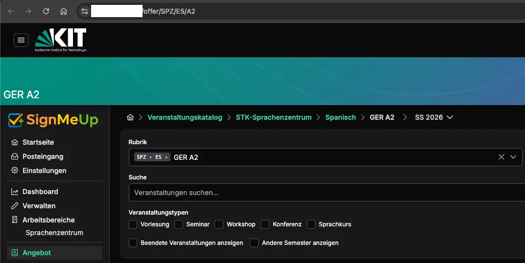 Rubrik-Darstellung und URLS